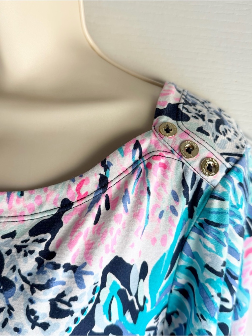 Lilly Pulitzer Sophie Dress High Tide Navy Party in Paradise UPF 50+ - Picture 5 of 10